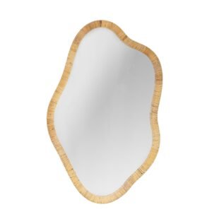 Ashlie Wall Mirror, Nature, Rattan