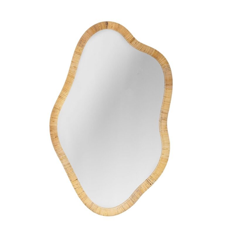 Ashlie Wall Mirror, Nature, Rattan