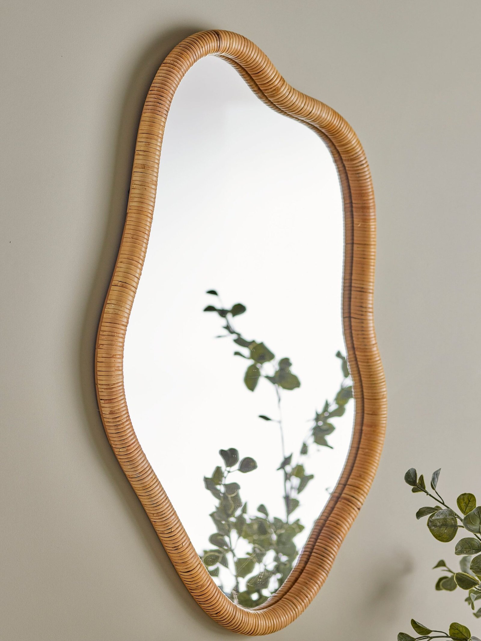 Ashlie Wall Mirror, Nature, Rattan - Image 3